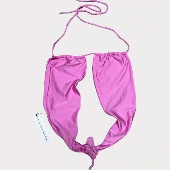 Monica Hansen Beachwear Women's Size Large Money Maker Halter Bikini Top Orchid - Picture 7 of 11